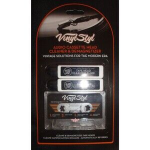 Audio Cassette Tape Player Head Cleaner & Demagnetizer, Cleaning Fluid, NEW